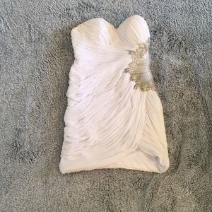 White homecoming dress with embellishment